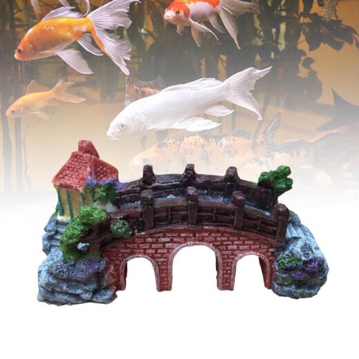 Resin Tree Bridge Aquarium Ornament – 19 cm