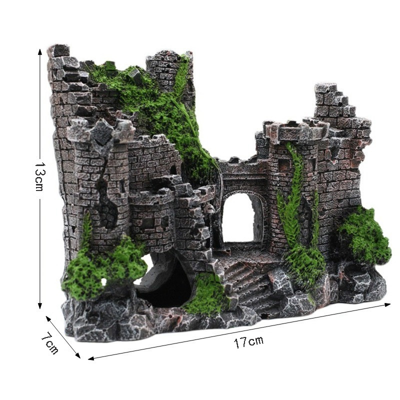 Resin Castle Aquarium Decoration – 17 × 6 × 13 cm – product view 7