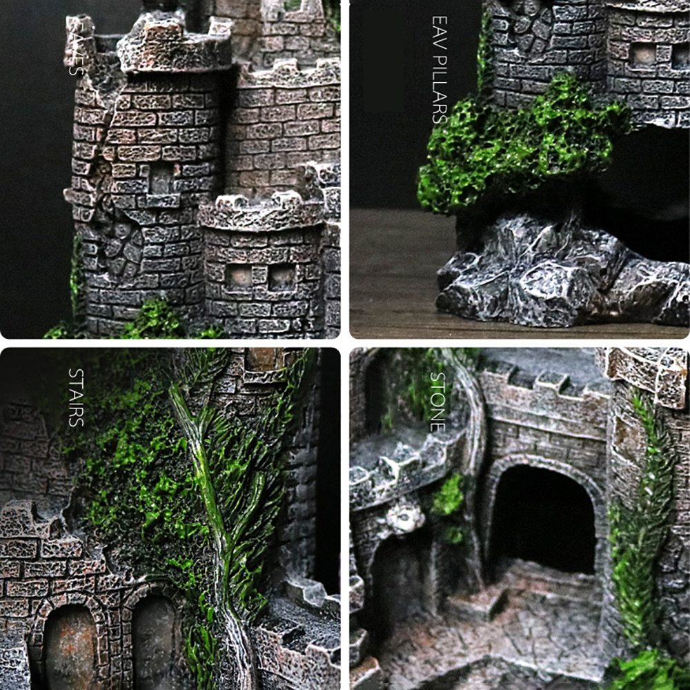 Resin Castle Aquarium Decoration – 17 × 6 × 13 cm – product view 6