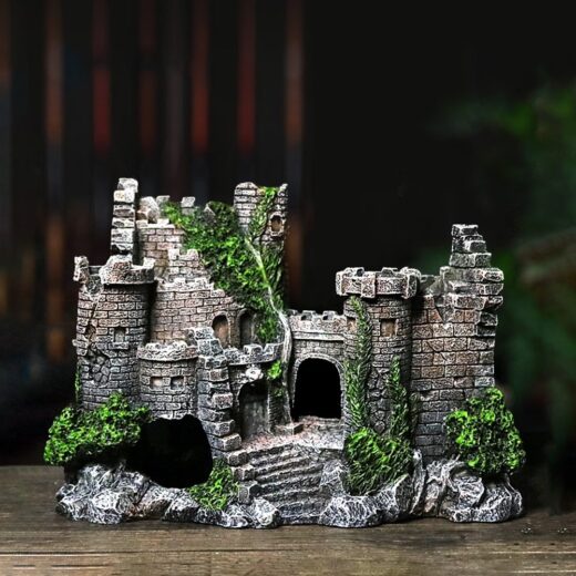 Resin Castle Aquarium Decoration – 17 × 6 × 13 cm
