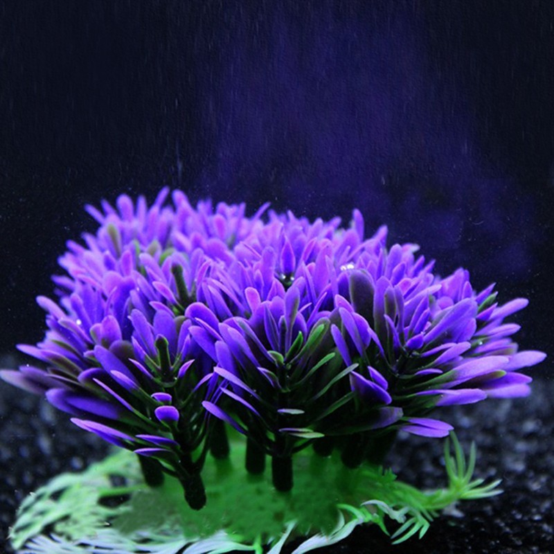 Blue Artificial Aquarium Plant Ornament – 10 cm – product view 5