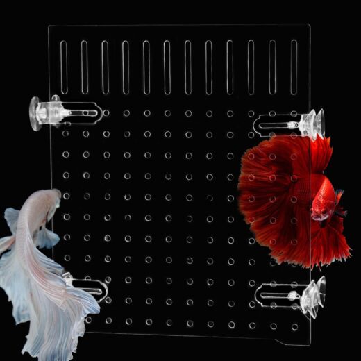 Fish Tank Divider Acrylic Aquarium Divider With 8 PCS Suction Cups, Transparent Fish Tank Separator For Betta Fish
