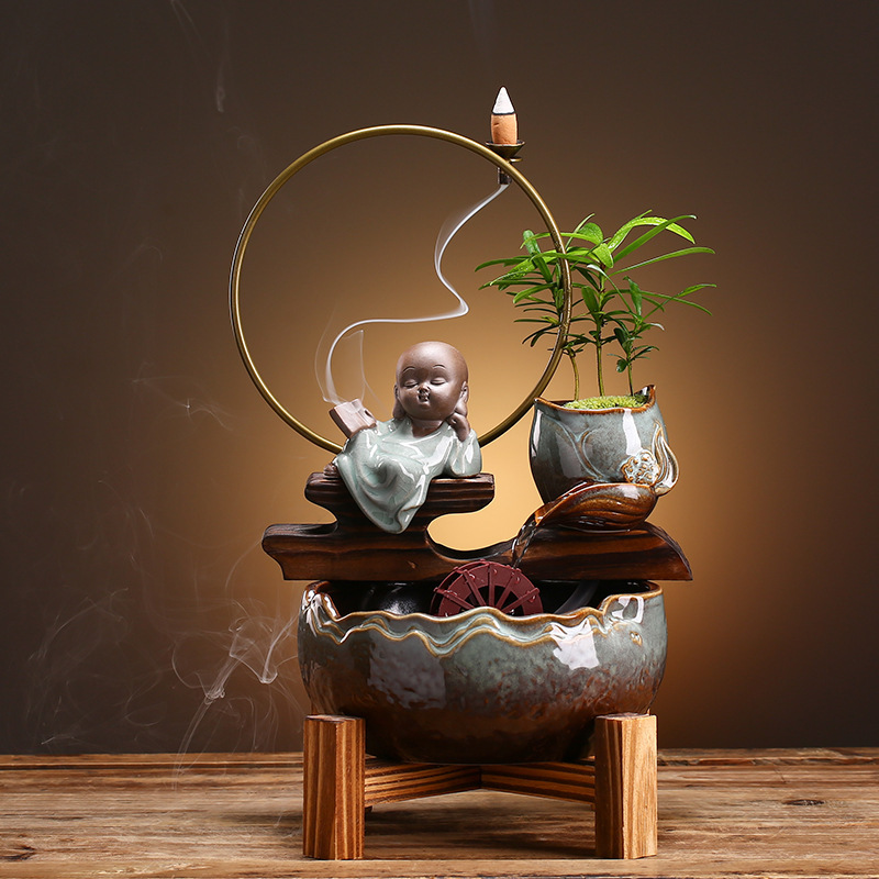 Ceramic Desktop Mini Aquarium – Sitting / Lying Styles – product view 6
