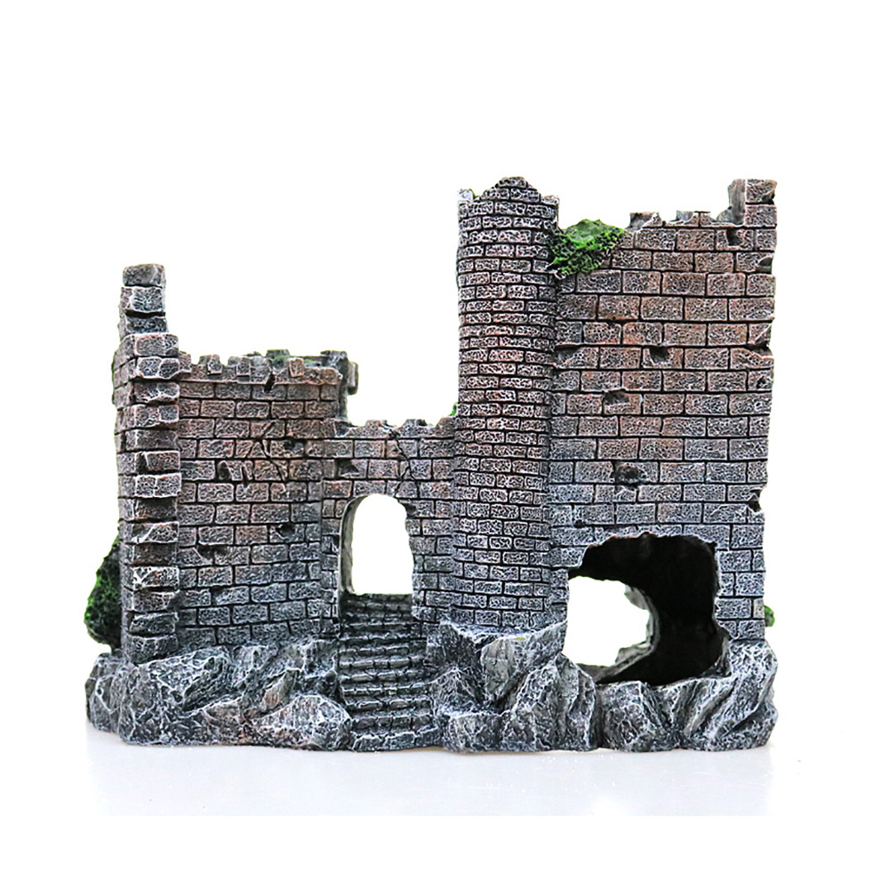 Resin Castle Aquarium Decoration – 17 × 6 × 13 cm – product view 3