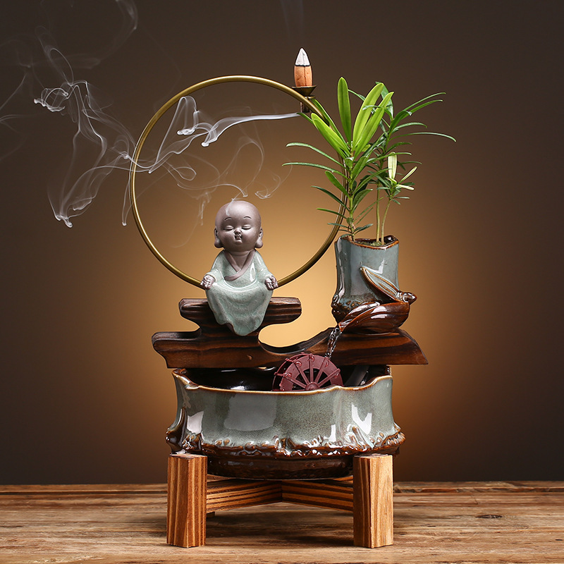 Ceramic Desktop Mini Aquarium – Sitting / Lying Styles – product view 4