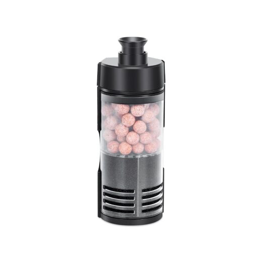 Small Aquarium Bio Sponge Filter With Ceramic Balls, 2-5 Gallon Fish Tank Filter For Breeding Fry Betta Shrimp Nano Tanks
