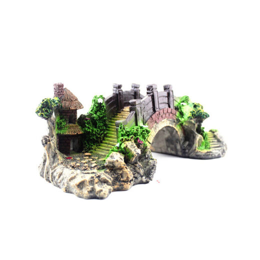 Resin Aquarium Arch Bridge Ornament – 14.5 cm