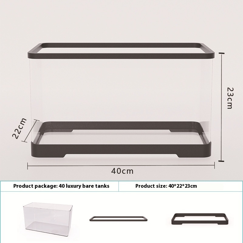 Transparent acrylic desktop fish tank view 5