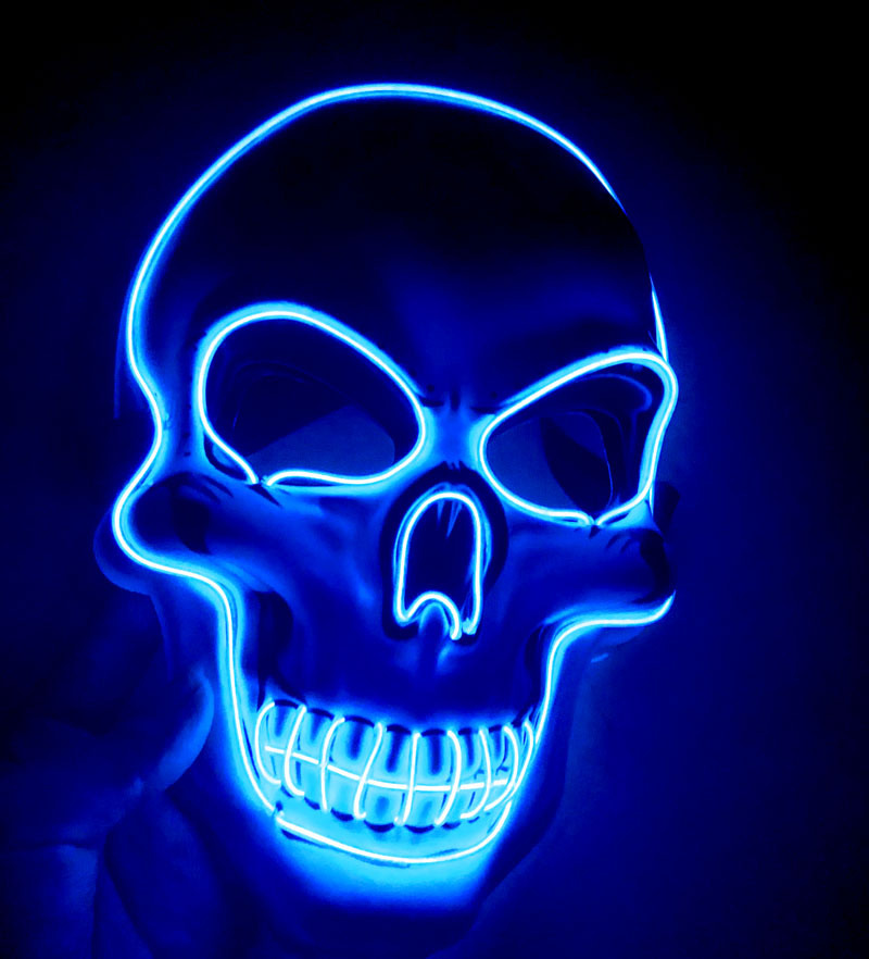 Halloween Skeleton Mask LED Glow Scary Mask - Image 10