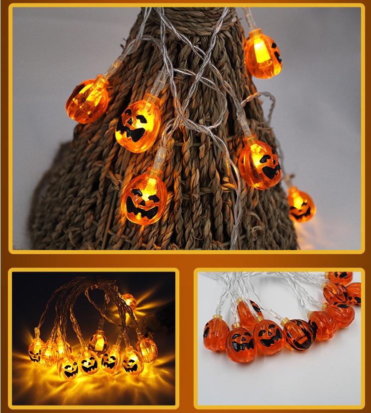 Halloween Decoration Pumpkin Light LED String Lights Lantern - Image 5