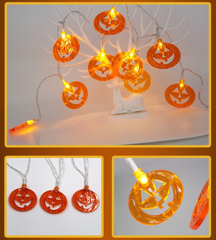 Halloween Decoration Pumpkin Light LED String Lights Lantern - Image 8