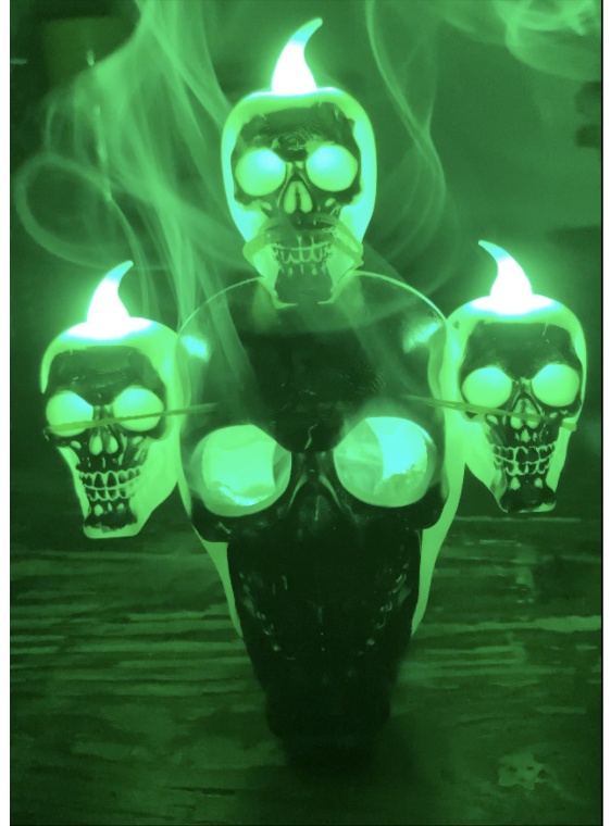 New Halloween Decoration Halloween Skull With Lights Ornaments - Image 2