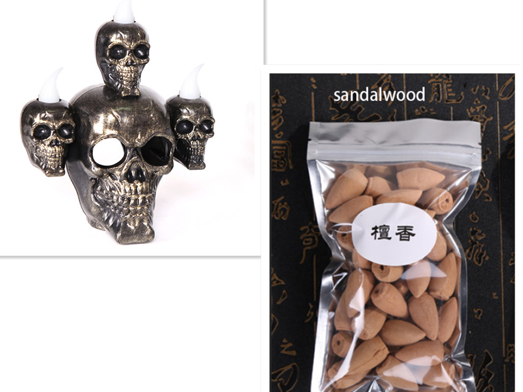 New Halloween Decoration Halloween Skull With Lights Ornaments - Image 8