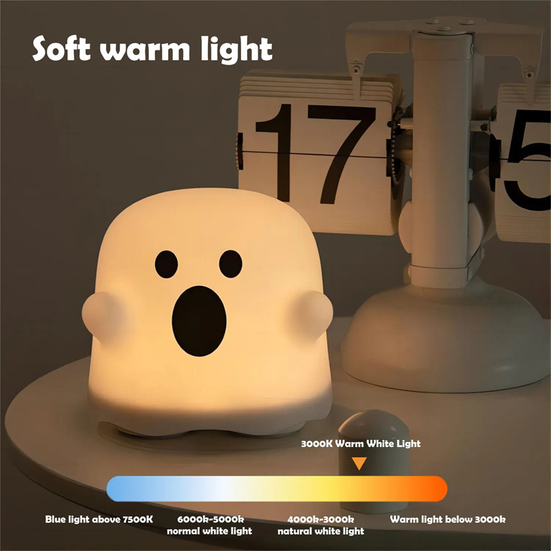 Home Decor Silicone Night Light Bedside Table Lamp LED Touch Sensor Lamp For Girl Bedrooms Living Room Decoration Kids Birthday Gift Halloween Decorations - Image 5