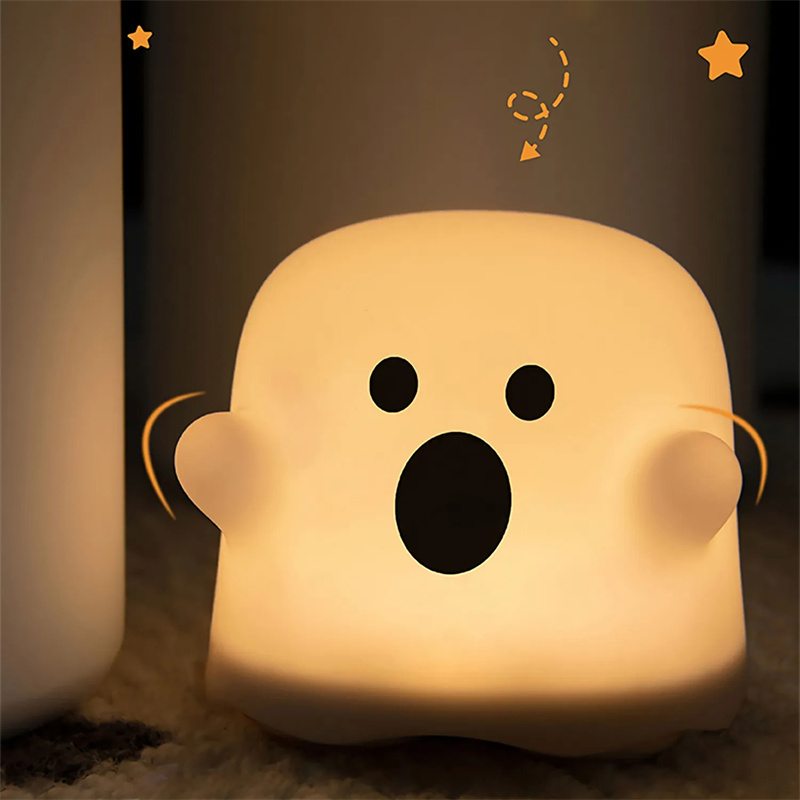Home Decor Silicone Night Light Bedside Table Lamp LED Touch Sensor Lamp For Girl Bedrooms Living Room Decoration Kids Birthday Gift Halloween Decorations - Image 4