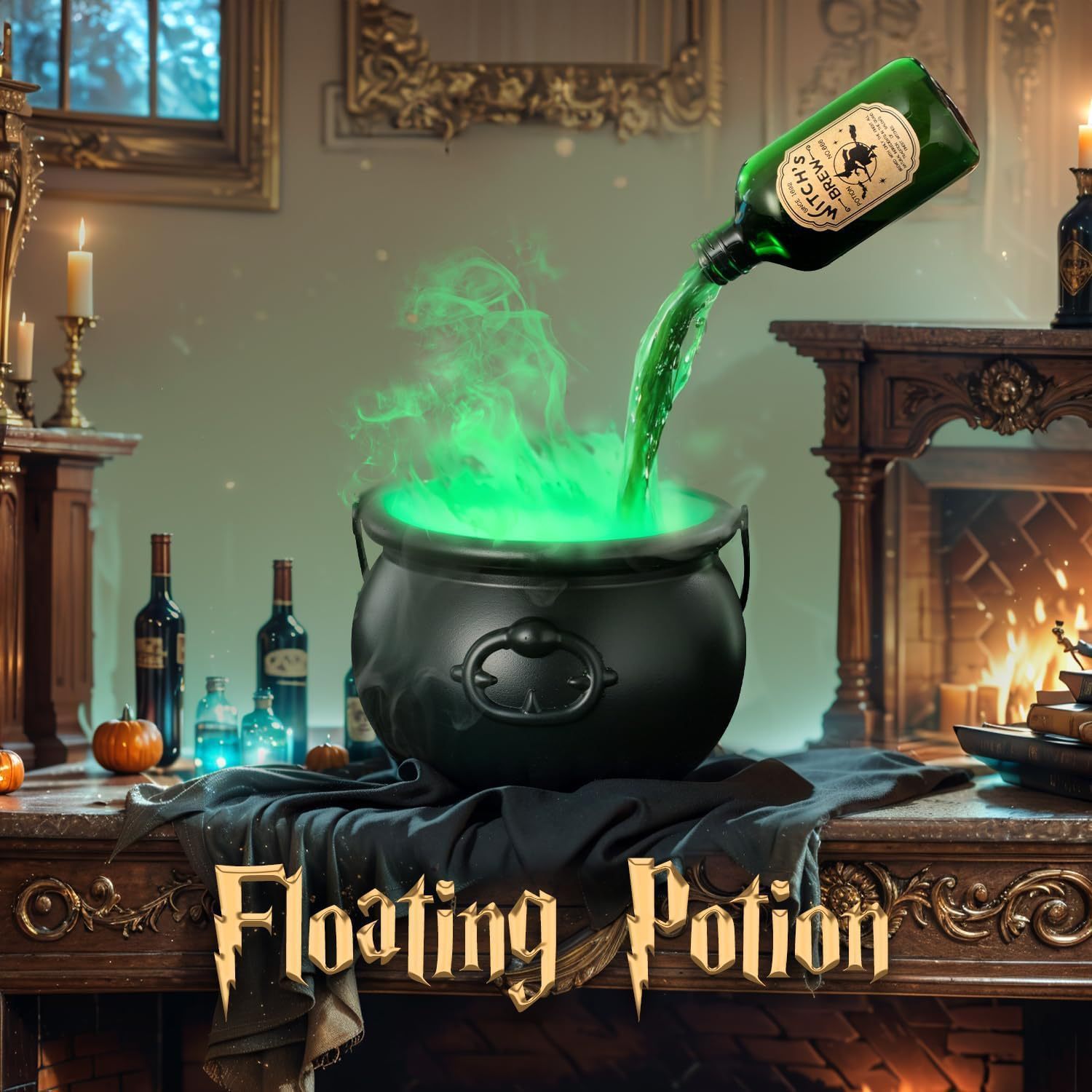 Halloween Black Wizard Bowl Magic Float Bottle And Diffuser Indoor Home Bar Magic Party Horror Ghost Props Halloween Decoration - Image 5